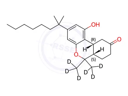Chemical structure of cis-Nabilone-d6 (1.0mg/ml in Acetonitrile)