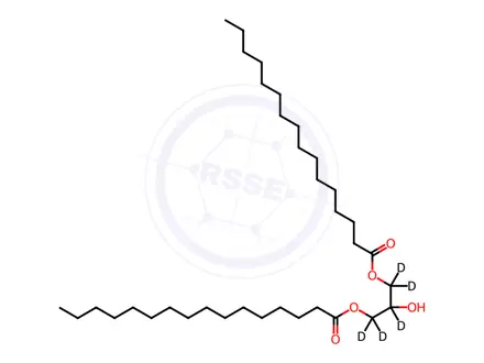 Chemical structure of Glycerol-d5 1,3-Dipalmitate