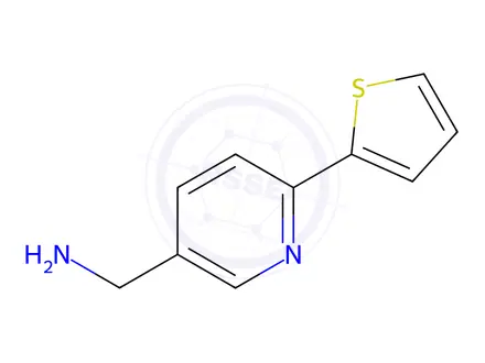Chemical structure of (6-(Thiophen-2-yl)pyridin-3-yl)methanamine dihydrochloride