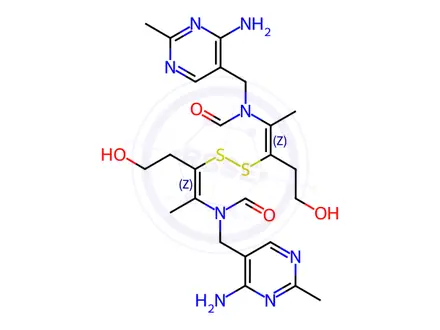 Chemical structure of Thiamine Nitrate Impurity 12 (Thiamine Disulfide)