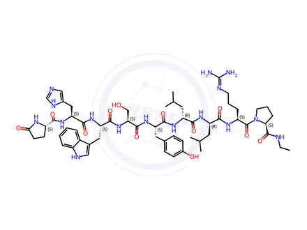 Chemical structure of Leuprorelin (Leuprolide) EP Impurity H