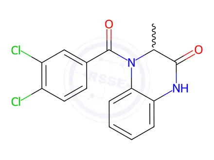 Chemical structure of 4-(3,4-Dichlorobenzoyl)-3-methyl-1,2,3,4-tetrahydroquinoxalin-2-one