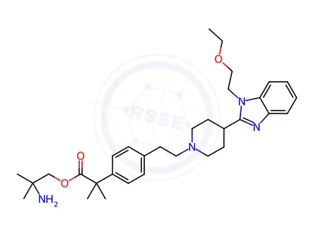 Chemical structure of Bilastine Impurity 55