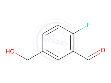 Chemical structure of Benzaldehyde, 2-fluoro-5-(hydroxymethyl)-