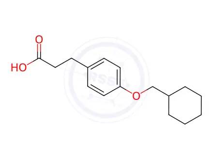 Chemical structure of 3-(4-(Cyclohexylmethoxy)phenyl)propanoic acid
