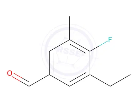 Chemical structure of Benzaldehyde, 3-ethyl-4-fluoro-5-methyl-