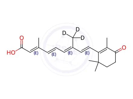 Chemical structure of all-trans 4-Keto Retinoic Acid-(9-methyl)-d3