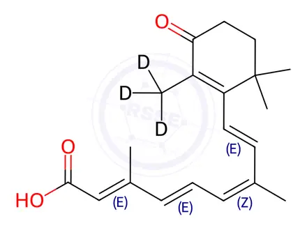 Chemical structure of 4-Keto 9-cis Retinoic Acid-d3