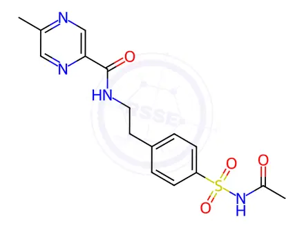 Chemical structure of N-Des(cyclohexylaminocarbonyl)-N-acetyl glipizide