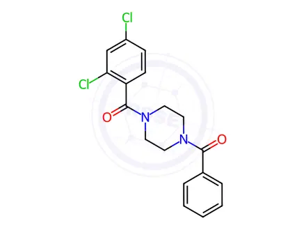 Chemical structure of (4-Benzoylpiperazin-1-yl)(2,4-dichlorophenyl)methanone
