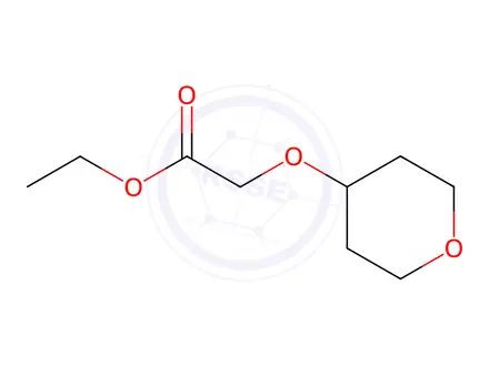 Chemical structure of Acetic acid, 2-[(tetrahydro-2H-pyran-4-yl)oxy]-, ethyl ester
