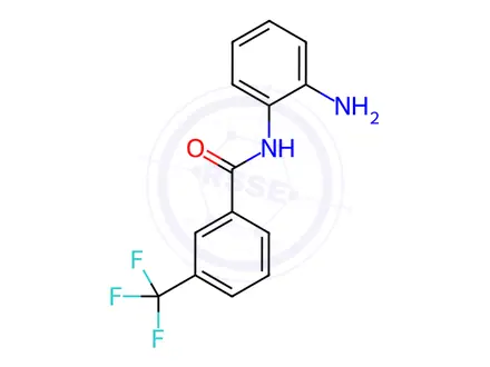 Chemical structure of N-(2-aminophenyl)-3-(trifluoromethyl)benzamide