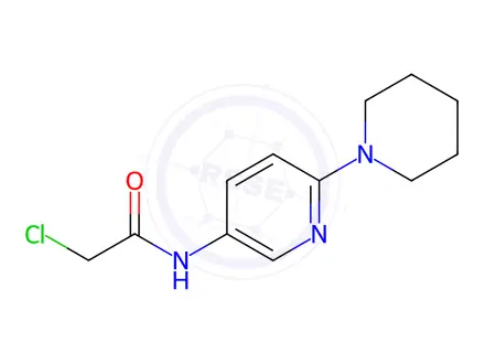 Chemical structure of 2-Chloro-n-[6-(piperidin-1-yl)pyridin-3-yl]acetamide