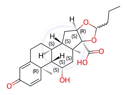 Chemical structure of Budesonide Impurity 1