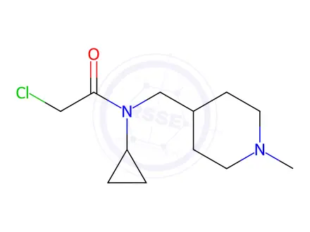 Chemical structure of 2-Chloro-N-cyclopropyl-N-((1-methylpiperidin-4-yl)methyl)acetamide