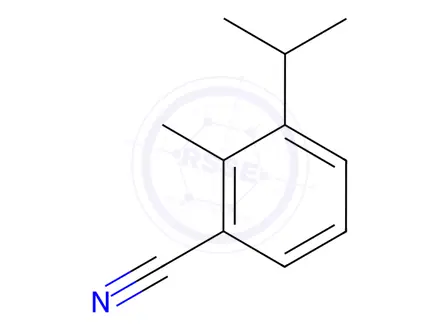 Chemical structure of Benzonitrile, 2-methyl-3-(1-methylethyl)-(9CI)