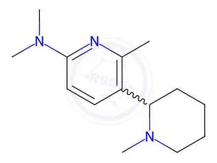 Chemical structure of N,N,6-Trimethyl-5-(1-methylpiperidin-2-yl)pyridin-2-amine
