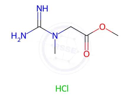 Chemical structure of Glycine, N-(aMinoiMinoMethyl)-N-Methyl-, Methyl ester, Monohydrochloride