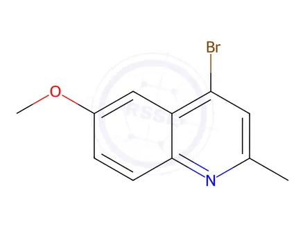 Chemical structure of 4-Bromo-6-methoxy-2-methylquinoline