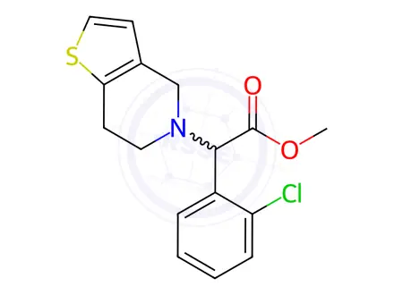 Chemical structure of Clopidogrel Hydrochloride