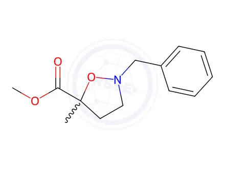 Chemical structure of Methyl 2-benzyl-5-methylisoxazolidine-5-carboxylate