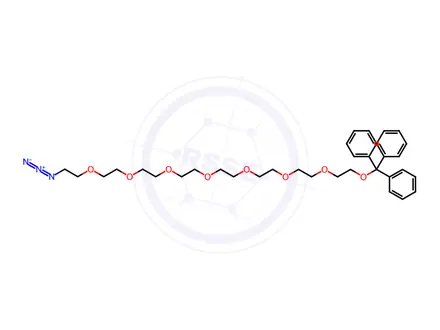 Chemical structure of 25-Azido-1,1,1-triphenyl-2,5,8,11,14,17,20,23-octaoxapentacosane
