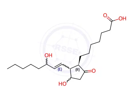 Chemical structure of PROSTAGLANDIN E1-[5,6-3H(N)]