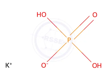 Chemical structure of Potassium Dihydrogen Phosphate