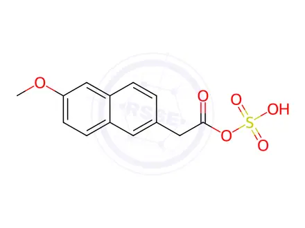 Chemical structure of Demethyl Naproxen Sulfate