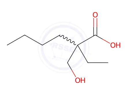 Chemical structure of 2-Butyl-2-ethyl-3-hydroxypropionicacid
