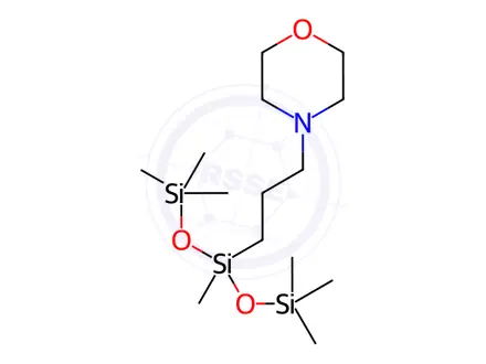 Chemical structure of 4-[3-[Bis(trimethylsilyloxy)(methyl)silyl]propyl]morpholine