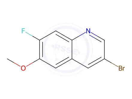 Chemical structure of 3-Bromo-7-fluoro-6-methoxyquinoline