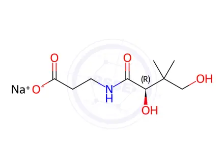Chemical structure of Sodium D-Pantothenate