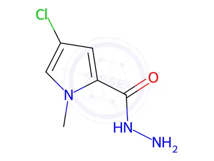 Chemical structure of 4-chloro-1-methyl-1H-pyrrole-2-carbohydrazide