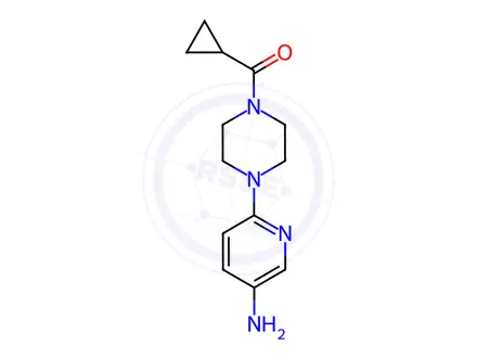 Chemical structure of 6-(4-Cyclopropanecarbonylpiperazin-1-yl)pyridin-3-amine
