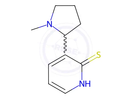 Chemical structure of 3-(1-Methylpyrrolidin-2-yl)pyridine-2-thiol