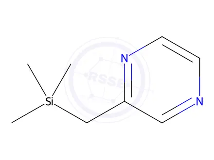 Chemical structure of Pyrazine, [(trimethylsilyl)methyl]-(9CI)