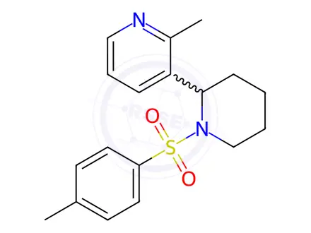 Chemical structure of 2-Methyl-3-(1-tosylpiperidin-2-yl)pyridine