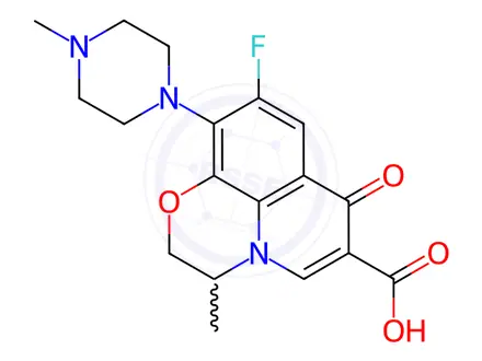 Chemical structure of Ofloxacin Hydrochloride