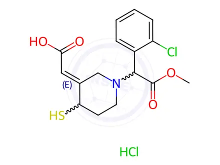 Chemical structure of trans-Clopidogrel Thiol Metabolite Hydrochloride (Mixture of Diastereomers)