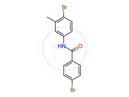 Chemical structure of 4-Bromo-N-(4-bromo-3-methylphenyl)benzamide