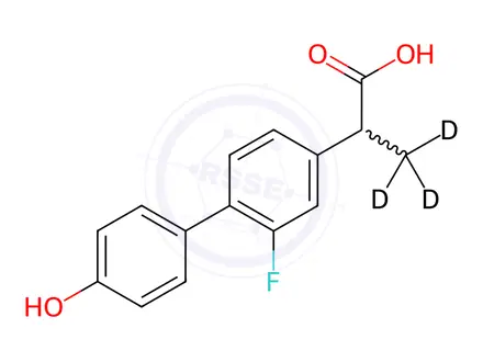 Chemical structure of 4'-Hydroxy Flurbiprofen-d3
