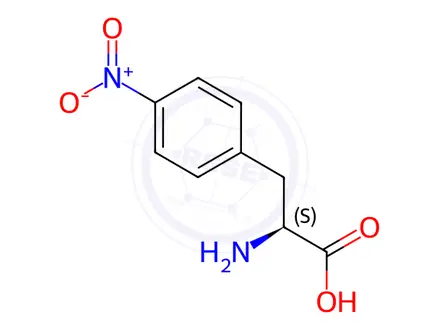 Chemical structure of 4-Nitro-L-phenylalanine monohydrate
