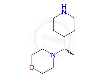 Chemical structure of 4-[1-(4-Piperidinyl)ethyl]morpholine Dihydrochloride