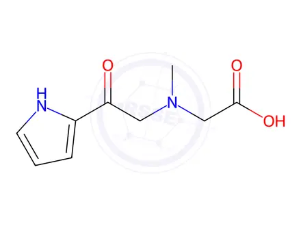 Chemical structure of 2-(Methyl(2-oxo-2-(1H-pyrrol-2-yl)ethyl)amino)acetic acid