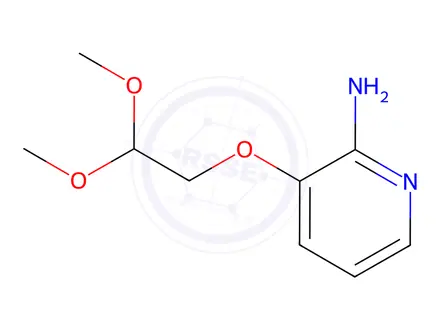 Chemical structure of Acetaldehyde, [(2-amino-3-pyridyl)oxy]-, dimethyl acetal (8CI)