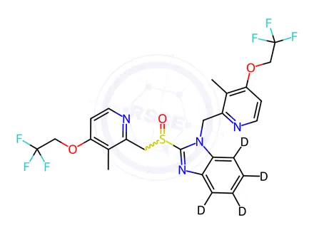 Chemical structure of N-[3-Methyl-4-(2,2,2-trifluoroethoxy)-2-pyridinyl]methyl Lansoprazole-d4