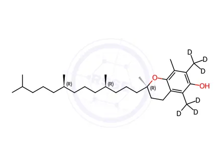 Chemical structure of α-Tocopherol-[D6]