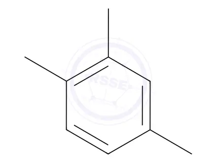 Chemical structure of 1,2,4-Trimethylbenzene in methanol
