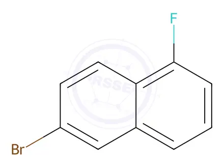 Chemical structure of Naphthalene, 6-bromo-1-fluoro-